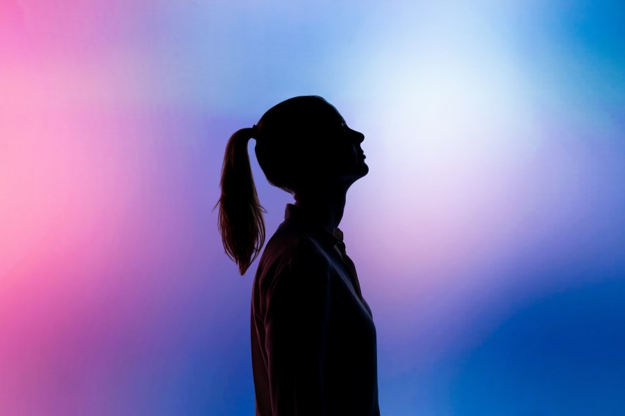 Person looking up