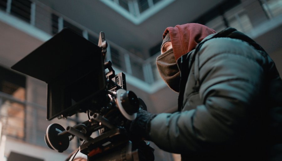 Person filming a video